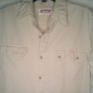 #1 W - Coleman Fisher Man button up shirt.3 pockets Sz Large